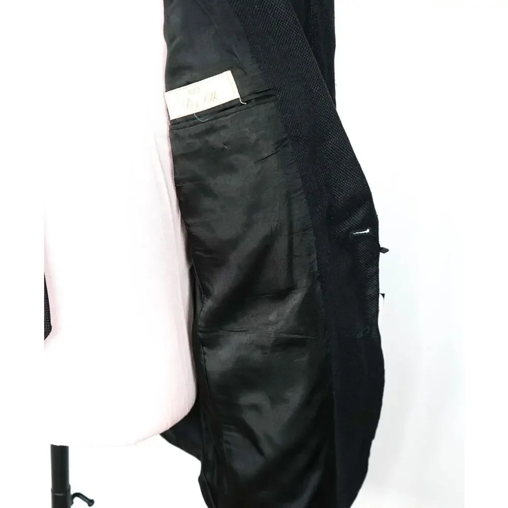BROOKS BROTHERS - *VINTAGE* Black PURE SILK Blazer - 44L